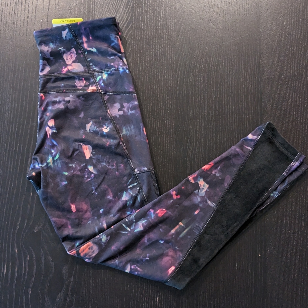 NWT S Champion leggings for yoga exercise floral and velvet